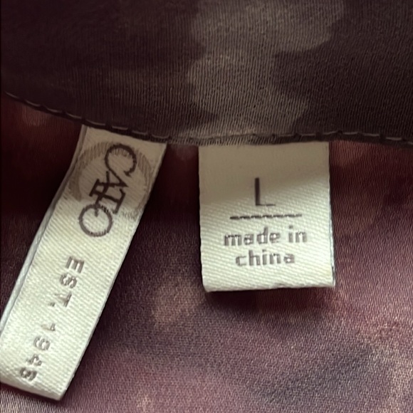 Cato Shear Gray Muted Striped Hi Low Blouse - Picture 6 of 8